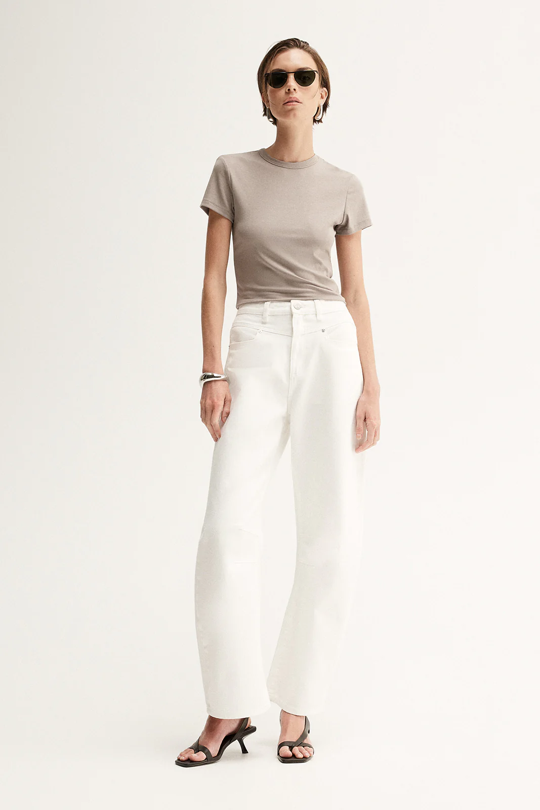 Bonnie Fitted Tee Almond Marle