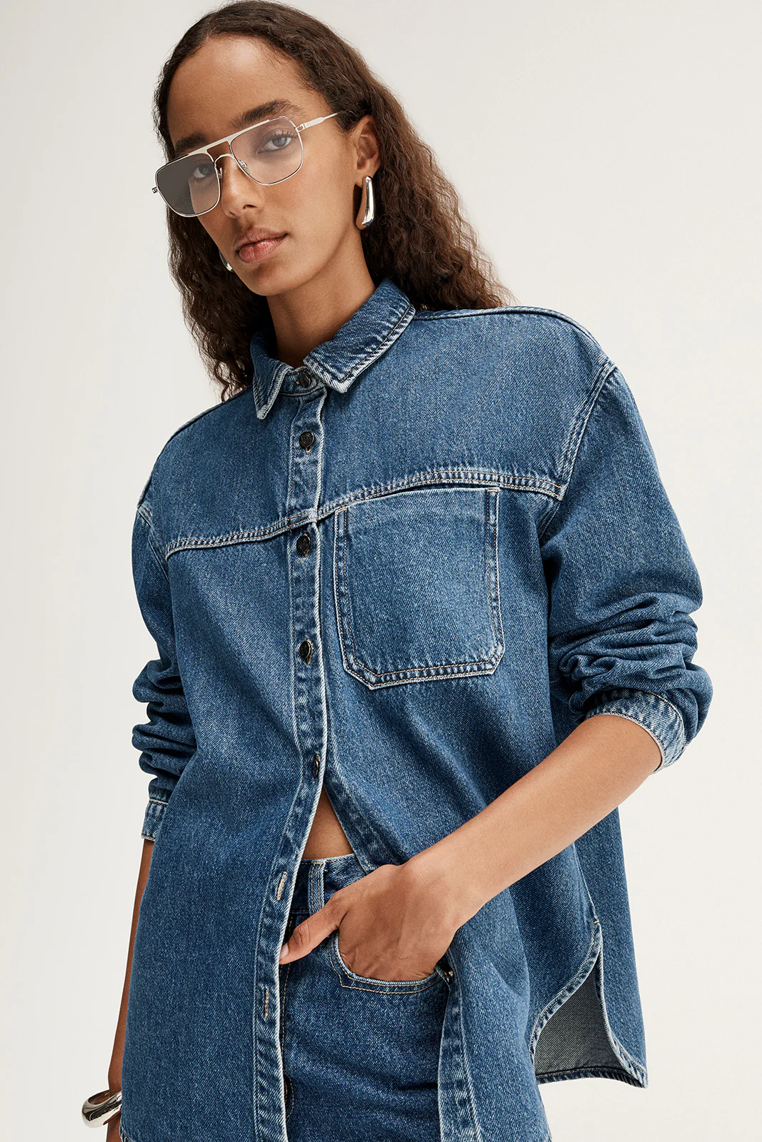 Kennedy Denim Shirt Dark Indigo - Image 5