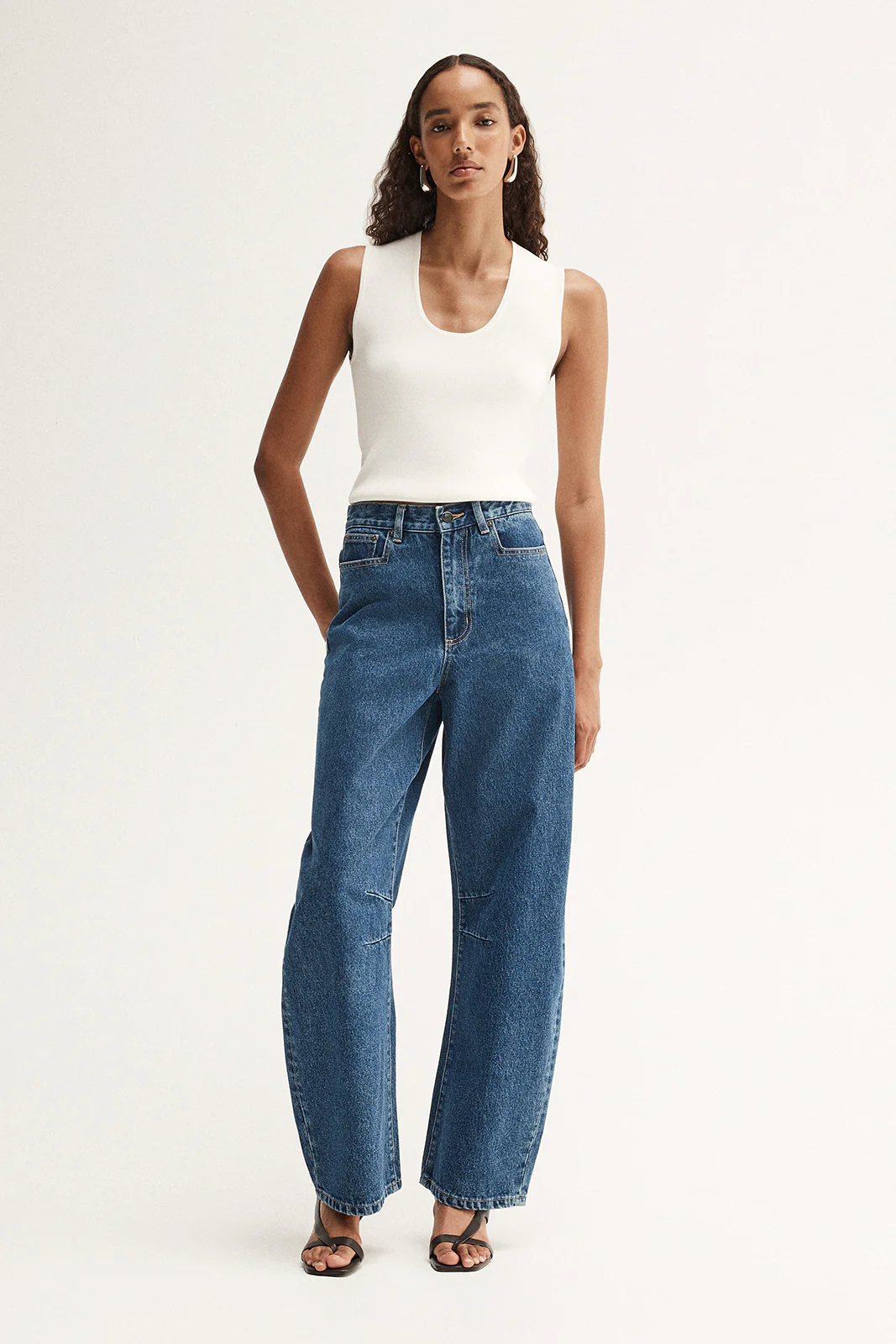 Mason Barrel Leg Jean Dark Indigo