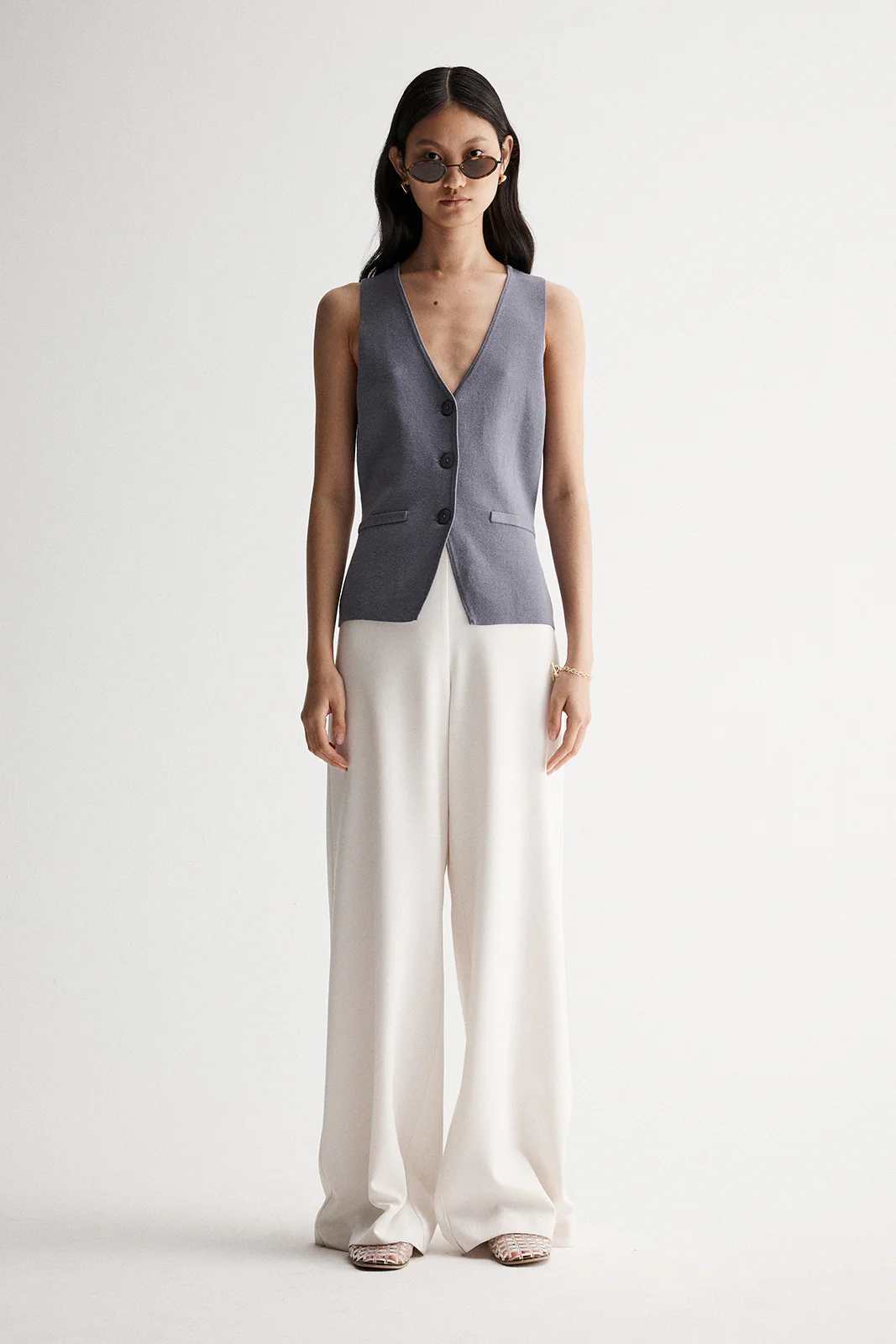 Quincey Knit Vest Storm