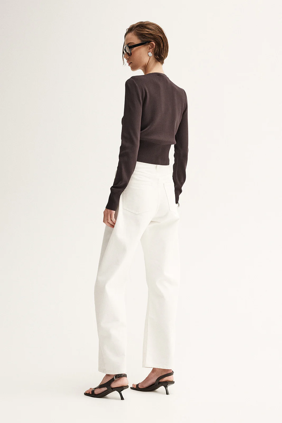 Victoria Knit Cardigan Chocolate - Image 5