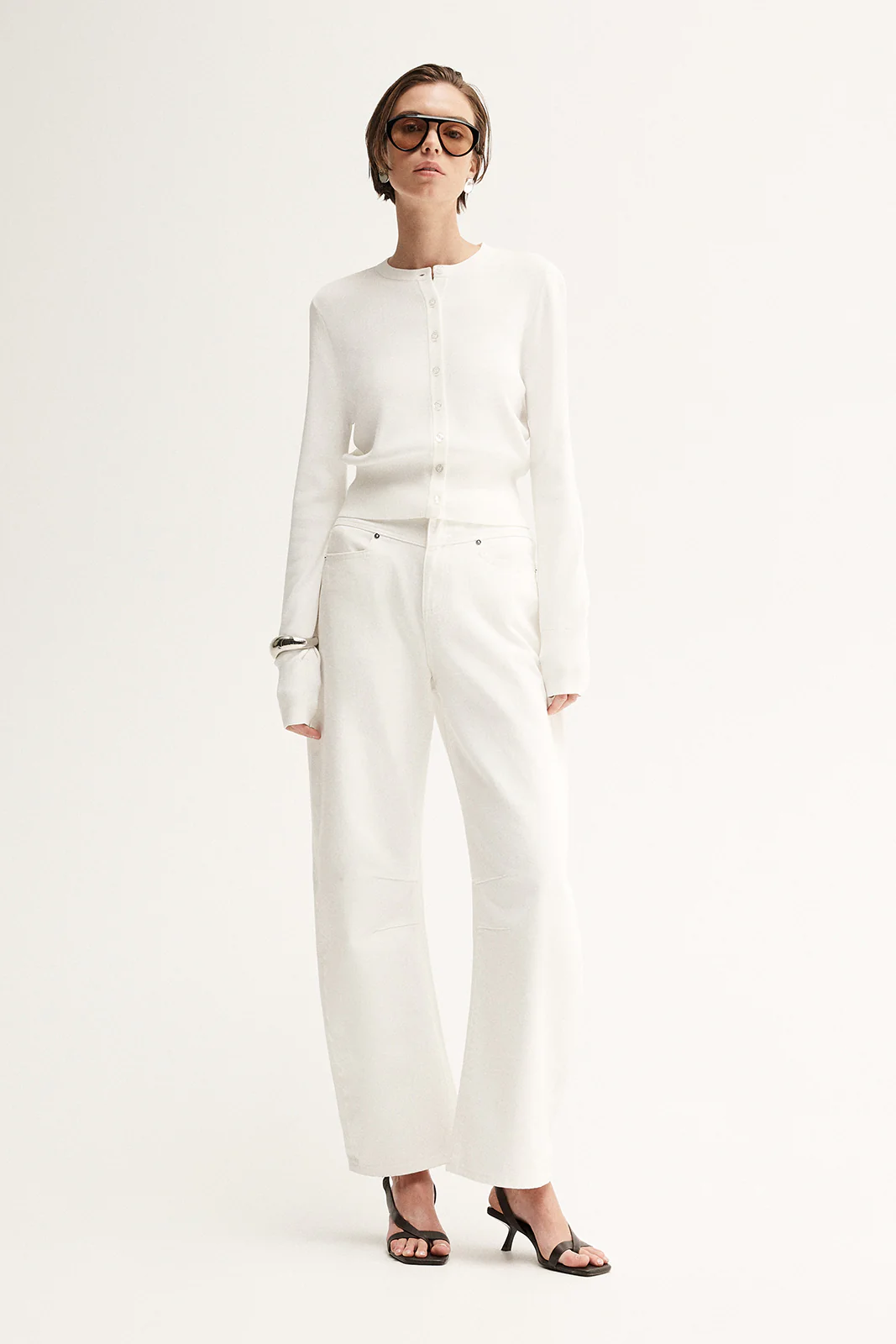 Victoria Knit Cardigan White - Image 6